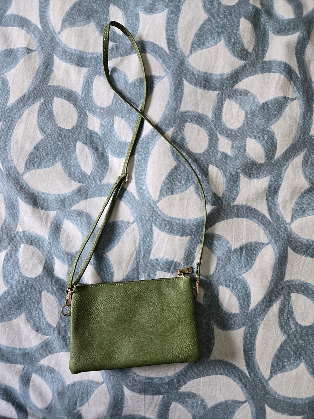 Green Leather Crossbody Bag - Women's Shoulder Purse